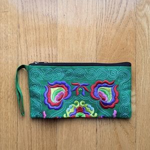 Hmong Ethnic Wristlet Zipper Wristlet Wallet